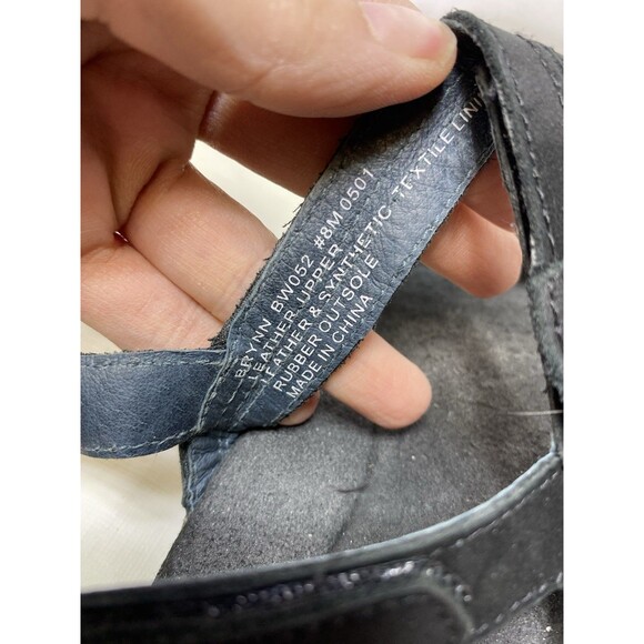 Abeo Sandals Womens SZ 8 M Black Brynn Leather Bio System Comfort Casual Shoes - Picture 5 of 7